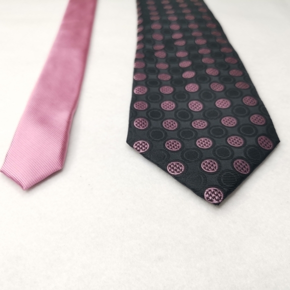 Real Men Wear Pink Breast Cancer Awareness Long Neck Tie 100% Silk - Picture 8 of 11